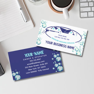 Pressure Washing Water Drops Power Wash Cleaning  Business Card