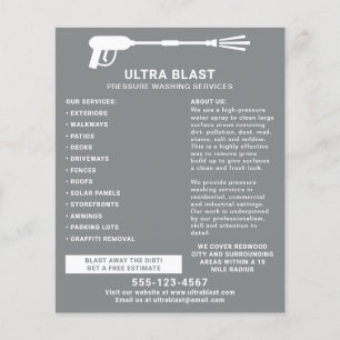 Pressure Washing Water Spray Gun Grey Flyer