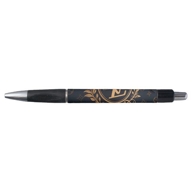 Prestige Ballpoint Pen – Royal Monogram "N" in Gol (Front)