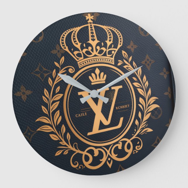 Prestige Ballpoint Pen – Royal Monogram "N" in Gol Large Clock (Front)