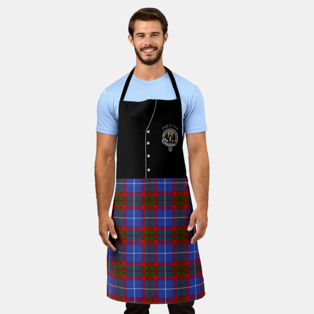 Preston Clan Badge & Tartan Kilt Apron (Worn)