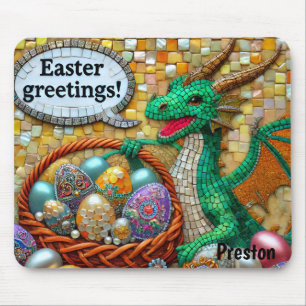 PRESTON ~ DRAGON'S EASTER GREETINGS Eggs ~ Mouse Pad