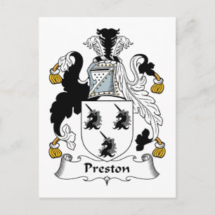 Preston Family Crest Postcard