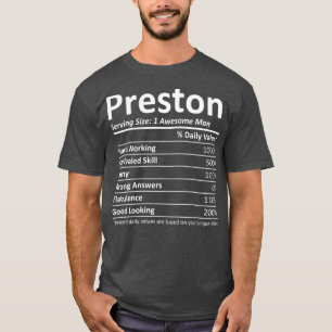 PRESTON Nutrition Funny Birthday Personalised T-Shirt