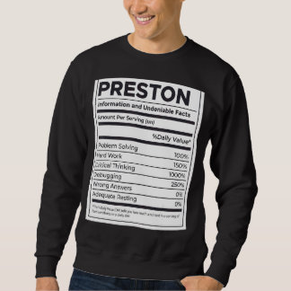Preston Nutrition Information Problem Solving Hard Sweatshirt