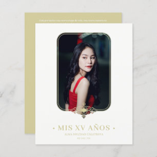 Presupuesto Mis XV Lace Flourid Golden Photo Españ