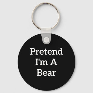 Pretend A Bear Costume Lazy Funny Halloween Party Key Ring