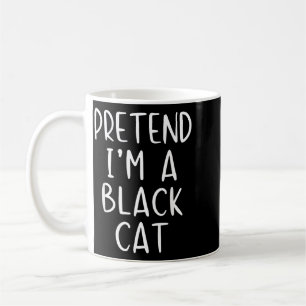 Pretend A Black Cat Costume Halloween Simple Adult Coffee Mug