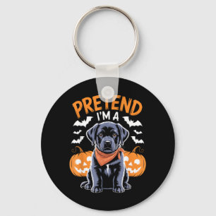 Pretend A Black Labrador Halloween Dog Funny Humou Key Ring