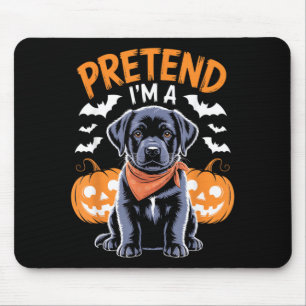 Pretend A Black Labrador Halloween Dog Funny Humou Mouse Pad