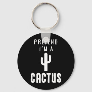 Pretend A Cactus Design Funny Halloween Party Key Ring
