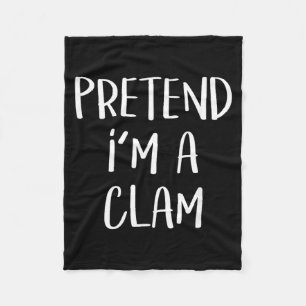 Pretend A Clam Costume Funny Seafood Halloween Fleece Blanket