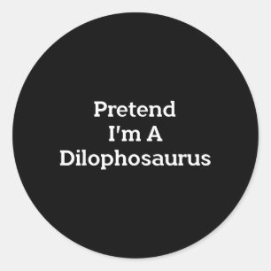 Pretend A Dilophosaurus Costume Funny Halloween Classic Round Sticker