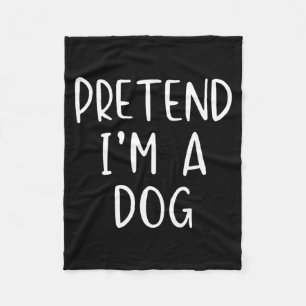 Pretend A Dog Costume Halloween Funny Simple Kid Fleece Blanket