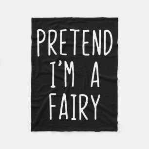 Pretend A Fairy Costume Halloween Funny Lazy Kids Fleece Blanket