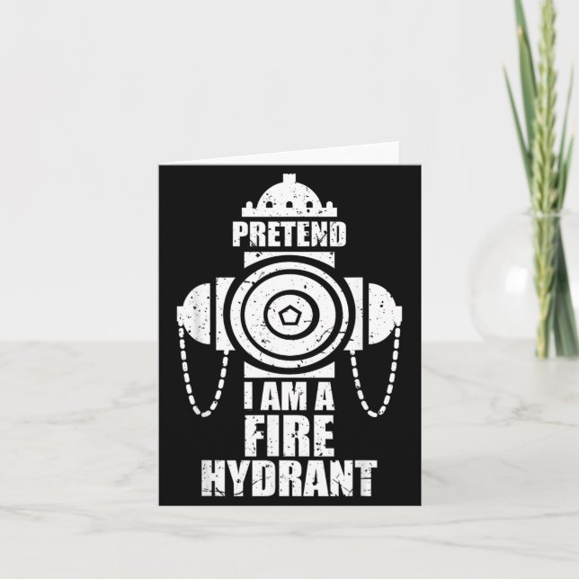 Pretend A Fire Hydrant Lazy Halloween Party Easy Card (Front)