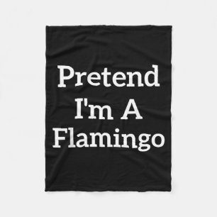 Pretend A Flamingo Lazy Costume Funny Halloween Fleece Blanket