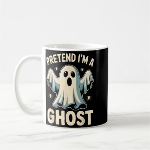 Pretend A Ghost Funny Lazy Halloween Costume Coffee Mug