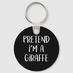 Pretend A Giraffe Costume Funny Halloween Party Key Ring