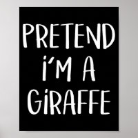 Pretend A Giraffe Costume Funny Halloween Party