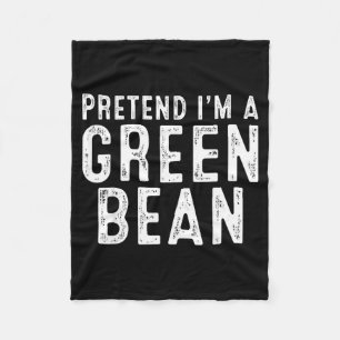 Pretend a green bean family lazy easy halloween fleece blanket