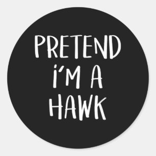 Pretend A Hawk Bird Costume Party Funny Halloween Classic Round Sticker