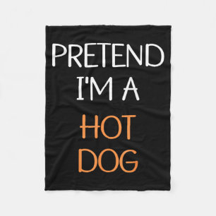 Pretend a Hot Dog Costume Party Funny Halloween Fleece Blanket