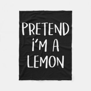 Pretend A Lemon Costume Party Lazy Funny Halloween Fleece Blanket