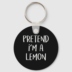 Pretend A Lemon Costume Party Lazy Funny Halloween Key Ring