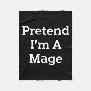 Pretend A Mage Costume Party Lazy Funny Halloween Fleece Blanket