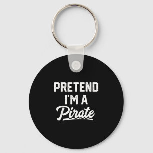 Pretend a pirate costume funny lazy halloween men key ring