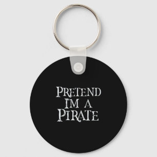 Pretend a pirate costume funny lazy halloween men key ring