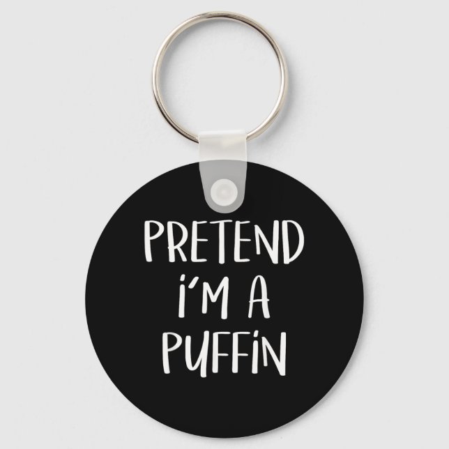 Pretend A Puffin Bird Costume Funny Halloween Key Ring (Front)