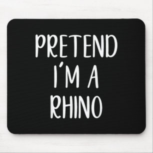 Pretend A Rhino Costume Halloween Funny Easy Kid Mouse Pad