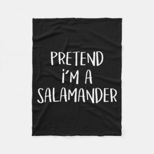 Pretend A Salamander Costume Funny Halloween Party Fleece Blanket