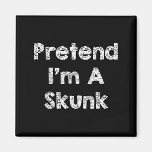 Pretend A Skunk Costume Funny Halloween Shirt Magnet
