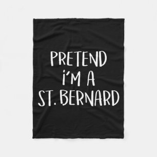 Pretend A St Bernard Dog Costume Funny Halloween Fleece Blanket