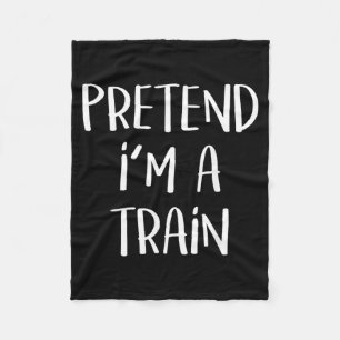 Pretend A Train Costume Party Funny Halloween Fleece Blanket