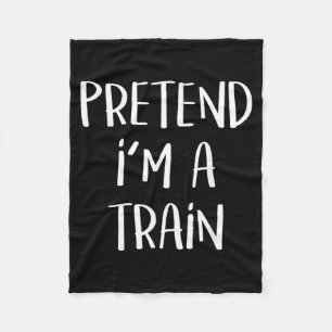 Pretend A Train Costume Party Funny Halloween Fleece Blanket