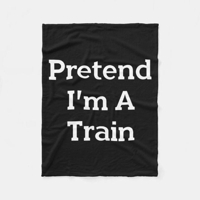 Pretend A Train Costume Party Funny Halloween Fleece Blanket (Front)