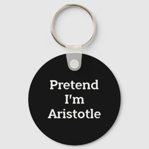 Pretend Aristotle Costume Party Funny Greek Key Ring