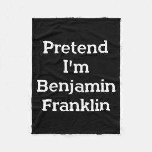 Pretend Benjamin Franklin Costume Funny Halloween Fleece Blanket