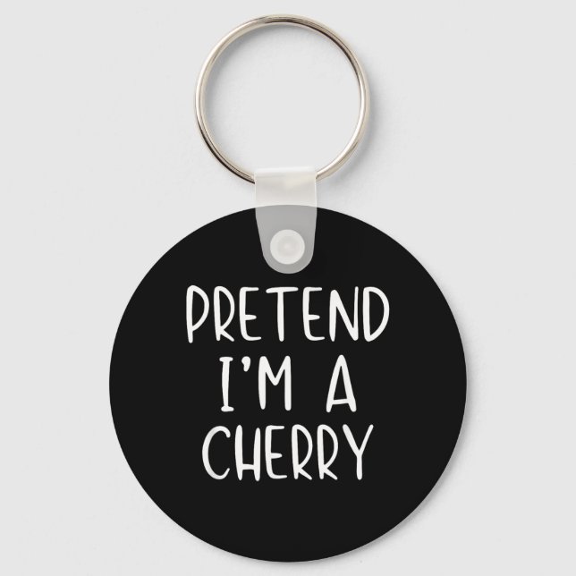 Pretend Cherry Costume Halloween Funny Simple Kid Key Ring (Front)