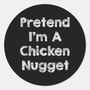 Pretend Chicken Nugget Costume Funny Halloween Classic Round Sticker