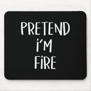 Pretend Fire Element Costume Funny Halloween Party Mouse Pad