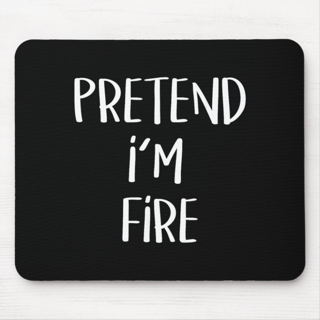 Pretend Fire Element Costume Funny Halloween Party Mouse Pad (Front)