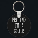 Pretend Golfer Costume Halloween Lazy Easy Golfing Key Ring<br><div class="desc">Pretend Golfer Costume Halloween Lazy Easy Golfing Golf</div>