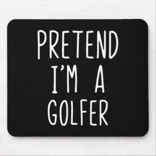 Pretend Golfer Costume Halloween Lazy Easy Golfing Mouse Pad