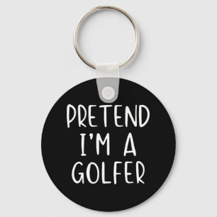 Pretend Golfer Costume Halloween Simple Funny Golf Key Ring