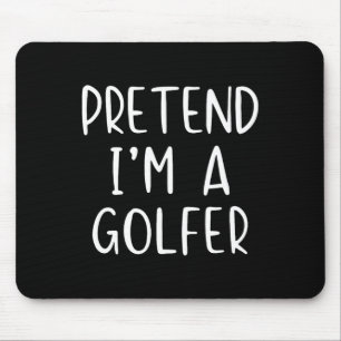 Pretend Golfer Costume Halloween Simple Funny Golf Mouse Pad